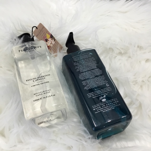 2 Pecksniff's Hand Wash ENGLISH OAKWOOD & PEPPERMINT SUGAR Soap 16.9 oz NEW - Picture 3 of 3